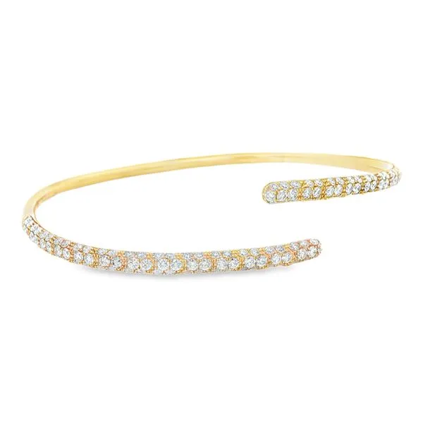 Yellow Gold OpenGlow Diamond Bangle – 2.28 TWT Image 2 Mollys Jewelers Brooklyn, NY