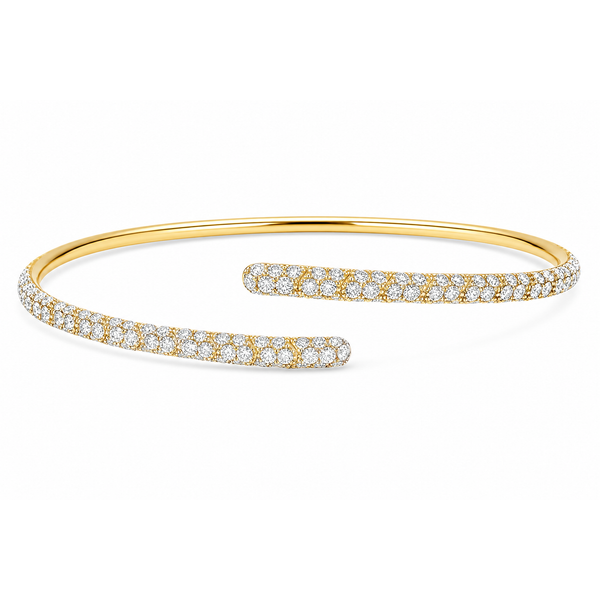 Yellow Gold OpenGlow Diamond Bangle – 2.28 TWT Mollys Jewelers Brooklyn, NY