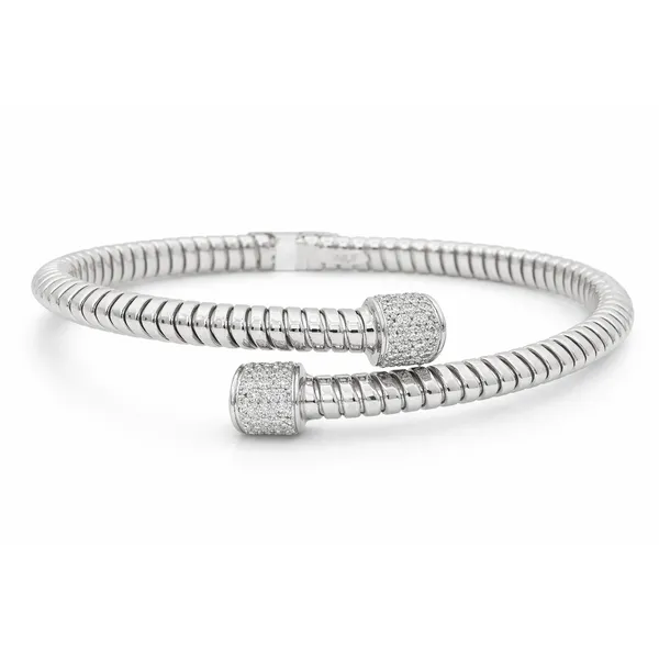 Diamond White Gold Bangle Bracelet Mollys Jewelers Brooklyn, NY