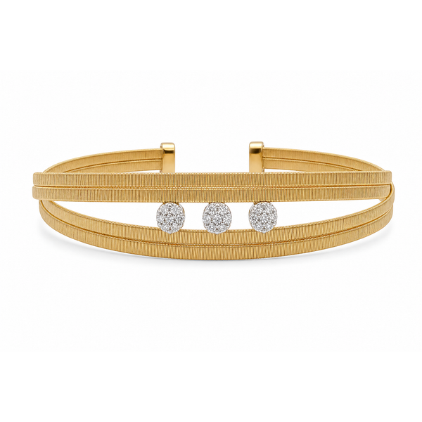 Diamond Trio Multi-Row Bangle Mollys Jewelers Brooklyn, NY