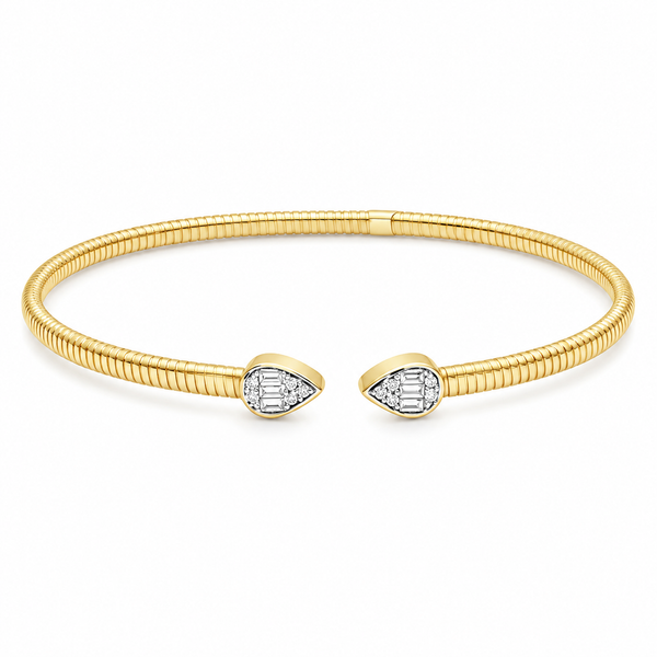 Diamond Teardrop Flex Bangle Mollys Jewelers Brooklyn, NY