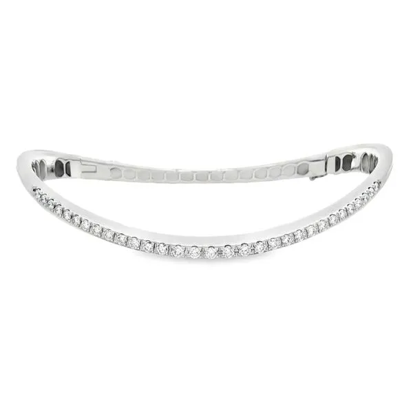 White Gold SculptLine Diamond Bangle – 0.56 TWT Image 3 Mollys Jewelers Brooklyn, NY
