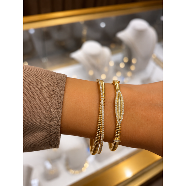 Diamond Marquise Flex Bangle Image 2 Mollys Jewelers Brooklyn, NY