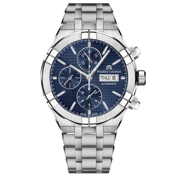 Maurice Lacroix Watch AIKON Automatic Chronograph 44mm AI6038-SS002-430-1 Mollys Jewelers Brooklyn, NY