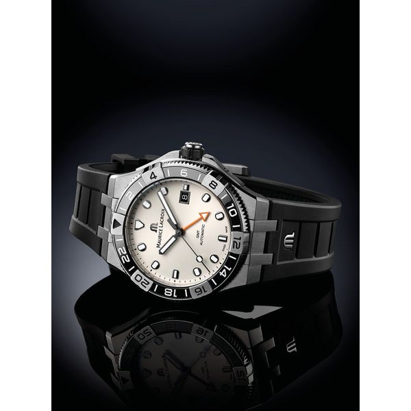 Maurice Lacroix Watch AIKON Venturer GMT 43mm AI6158-SS00F-130-A Image 4 Mollys Jewelers Brooklyn, NY