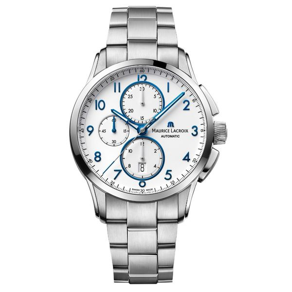 Maurice Lacroix Watch Pontos Chronograph 43mm PT6388-SS002-120-1 Mollys Jewelers Brooklyn, NY