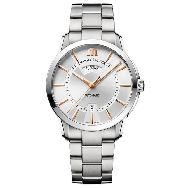 Maurice Lacroix Watch Pontos Day Date 41mm PT6358-SS002-23E-1 Mollys Jewelers Brooklyn, NY