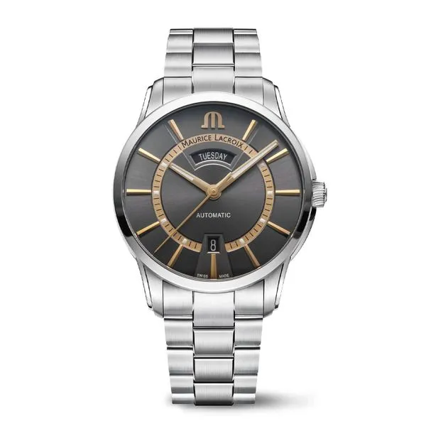 Maurice Lacroix Watch Pontos Day Date 41mm PT6358-SS002-333-1 Mollys Jewelers Brooklyn, NY