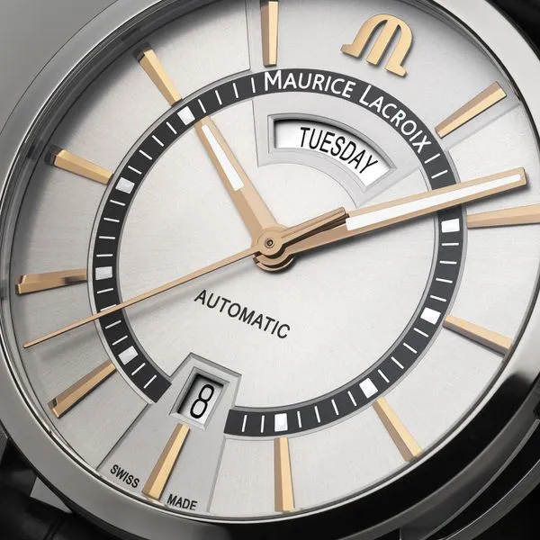 Maurice Lacroix Watch Pontos Day Date 41mm PT6358-SS001-230-2 Image 2 Mollys Jewelers Brooklyn, NY