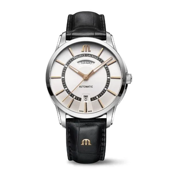Maurice Lacroix Watch Pontos Day Date 41mm PT6358-SS001-230-2 Mollys Jewelers Brooklyn, NY