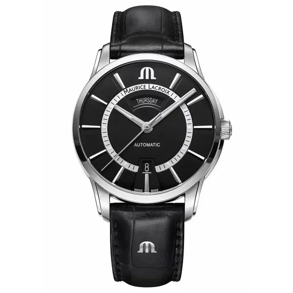 Maurice Lacroix Watch Pontos Day Date 41mm PT6358-SS001-332-2 Mollys Jewelers Brooklyn, NY