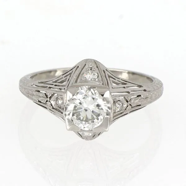 14k Antique Old Euro Engagement Ring 100-00875 Monarch Jewelry Winter Park, FL