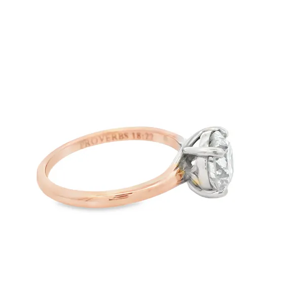 Rose Gold Solitaire Engagement Ring with 1.40ct Diamond Image 3 Monarch Jewelry Winter Park, FL