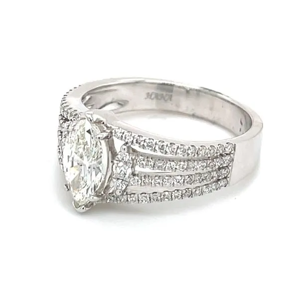 White Gold Fashion Engagement Ring with 1.19cttw Diamonds Image 2 Monarch Jewelry Winter Park, FL