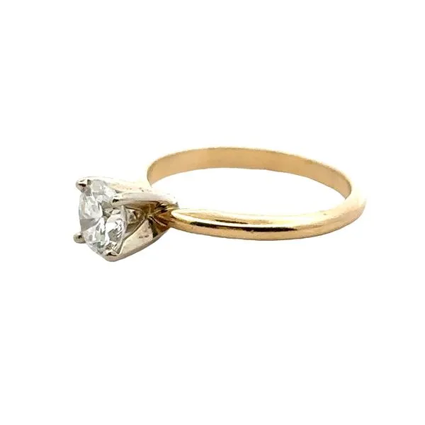 14 Karat Yellow Estate - Art Nouveau Engagement Ring set with a Round Diamond 100-01050 Image 2 Monarch Jewelry Winter Park, FL