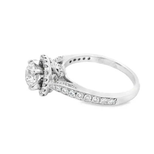 14 Karat White Halo Gabriel and Co Engagement Ring set 100-01109 Image 2 Monarch Jewelry Winter Park, FL
