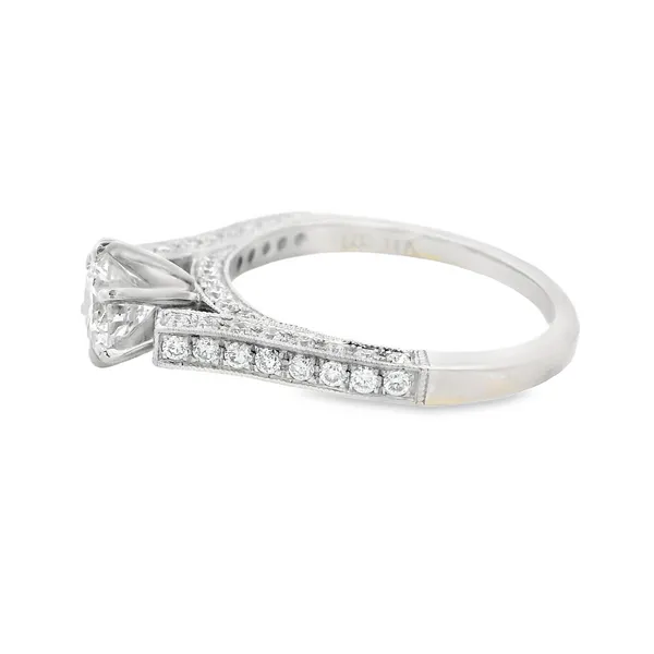 14KW Cathedral Engagement Ring, 0.70ct center 100-01112 Image 2 Monarch Jewelry Winter Park, FL