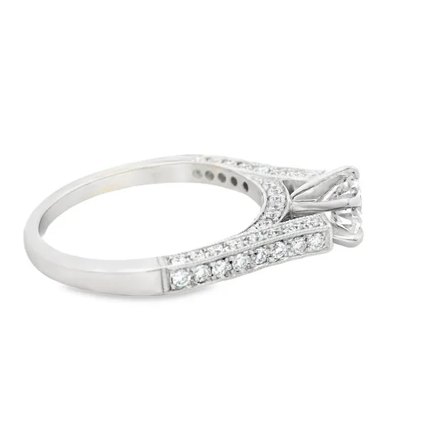 14KW Cathedral Engagement Ring, 0.70ct center 100-01112 Image 3 Monarch Jewelry Winter Park, FL