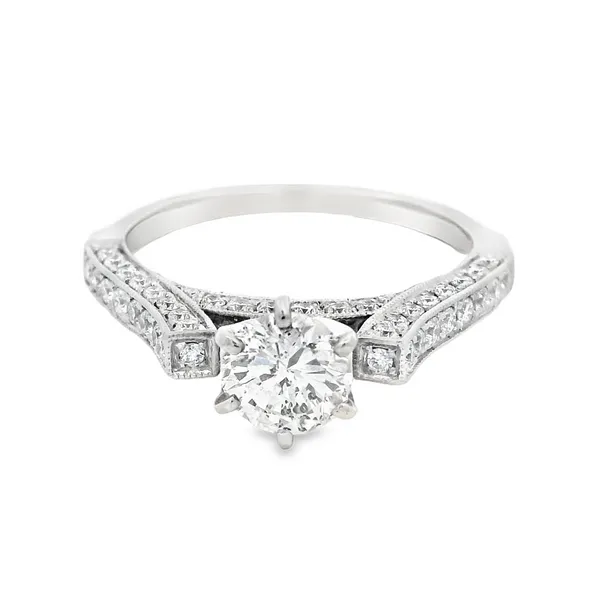14KW Cathedral Engagement Ring, 0.70ct center 100-01112 Monarch Jewelry Winter Park, FL