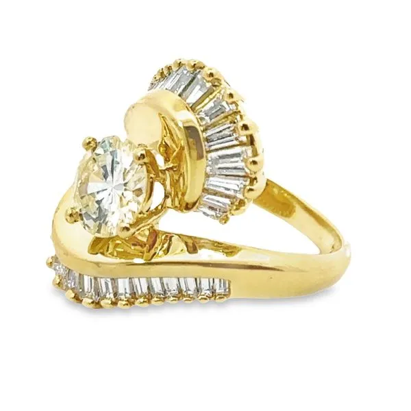 18KY Diamond Bypass Engagment Ring, 3.12ctw, 1.62ct center 100-1115 Image 2 Monarch Jewelry Winter Park, FL
