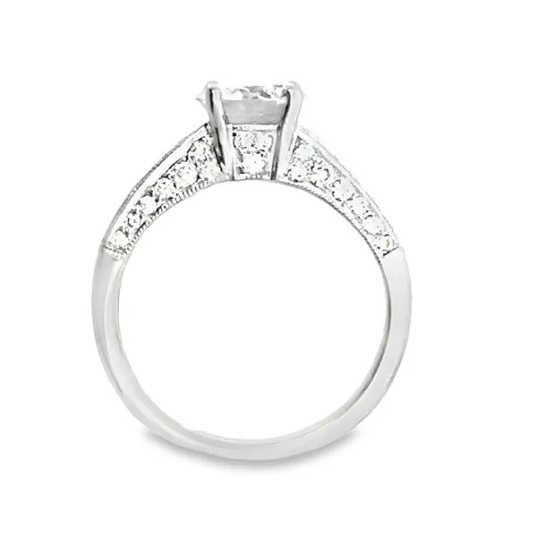 Platinum Enagement ring with 1.32ct Round Center 100-01127 Image 3 Monarch Jewelry Winter Park, FL
