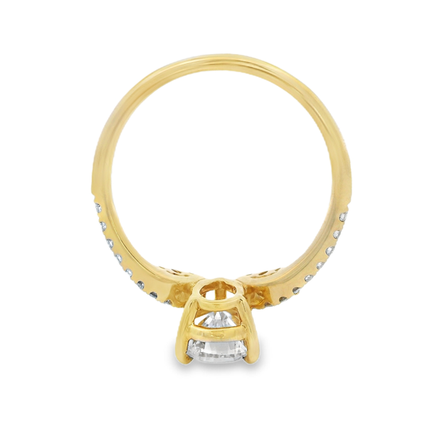 18K Yellow Gold Pear Diamond Engagement Ring Image 5 Monarch Jewelry Winter Park, FL