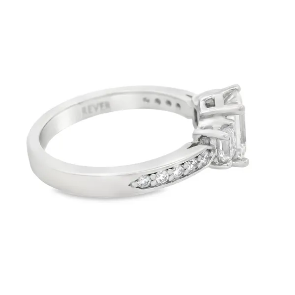 Platinum 3 Stone Engagement Ring 100-01152 Image 3 Monarch Jewelry Winter Park, FL