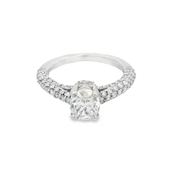 14K White Gold Oval Diamond Engagement Ring Monarch Jewelry Winter Park, FL