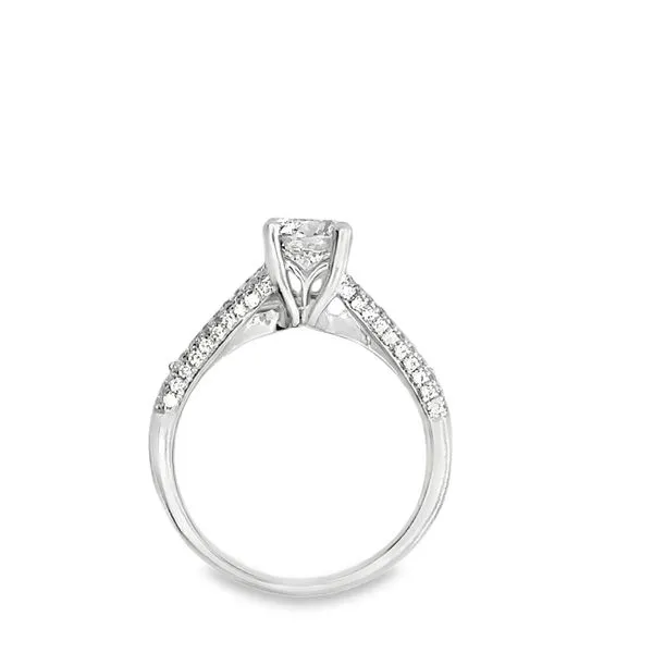 Platinum Engagement Ring with 1.01ct Round Diamond 100-01176 Image 4 Monarch Jewelry Winter Park, FL