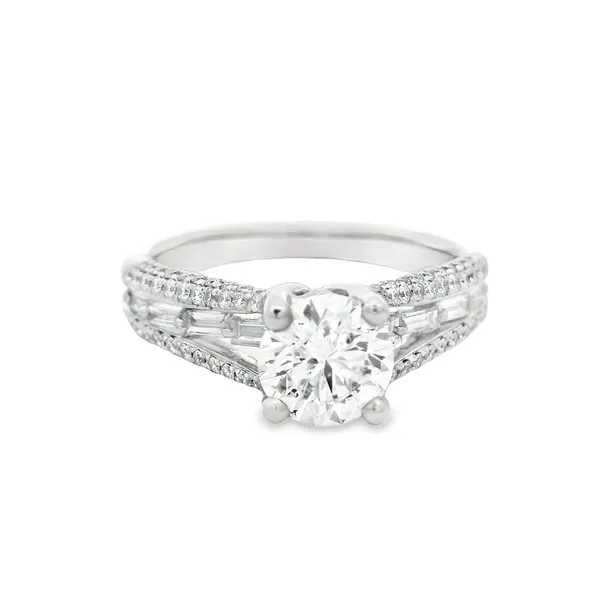 Platinum Engagement Ring with 1.01ct Round Diamond 100-01176 Monarch Jewelry Winter Park, FL