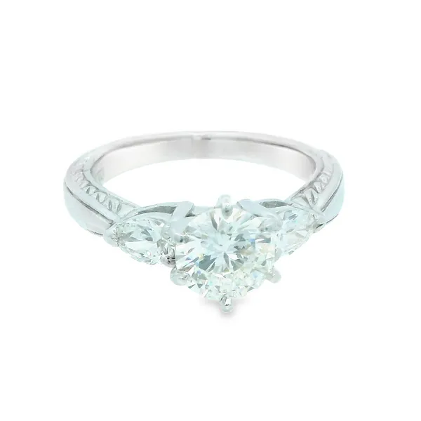 Platinum Three Stone Diamond Engagement Ring Monarch Jewelry Winter Park, FL