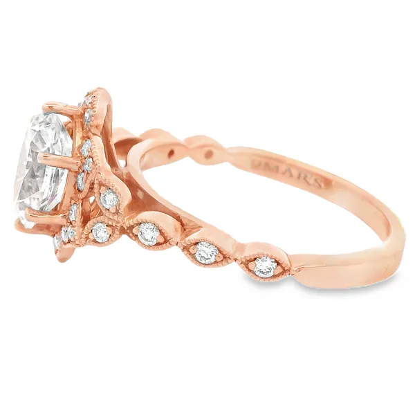 14Karat Rose Gold Diamond Engagement Ring Image 2 Monarch Jewelry Winter Park, FL
