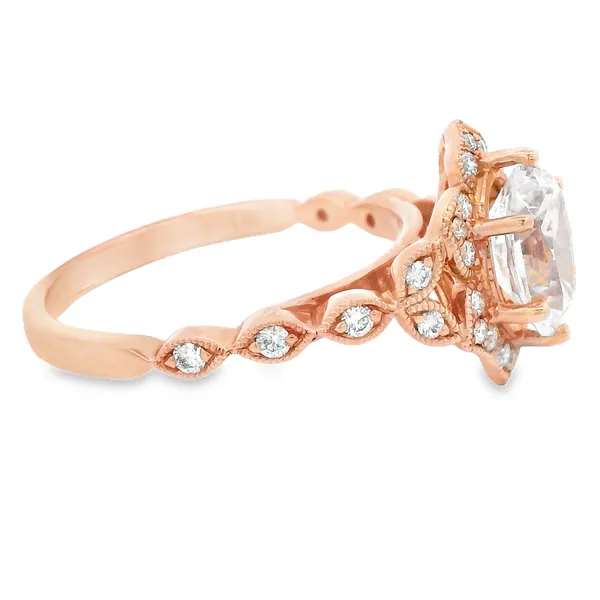 14Karat Rose Gold Diamond Engagement Ring Image 3 Monarch Jewelry Winter Park, FL