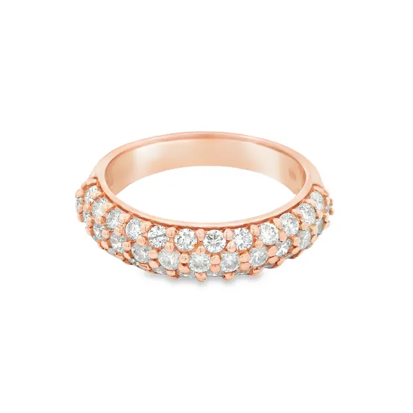 14 Karat Rose Gold Diamond Wedding Band Monarch Jewelry Winter Park, FL