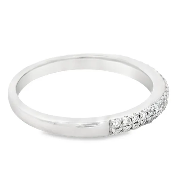 14 Karat White Gold Diamond Wedding Band Image 2 Monarch Jewelry Winter Park, FL