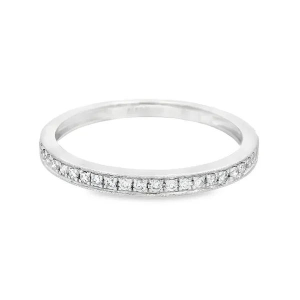 18KW 0.12ctw Milgrain Diamond Band 110-00540 Monarch Jewelry Winter Park, FL