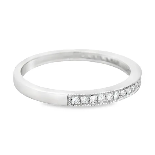 0.13ctw 18 Karat White Gold Wedding Band 110-00571 Image 2 Monarch Jewelry Winter Park, FL