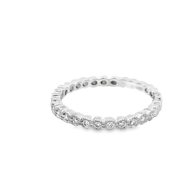18Karat White Gold Diamond Wedding Band 110-00573 Image 2 Monarch Jewelry Winter Park, FL