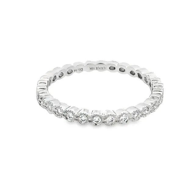 18Karat White Gold Diamond Wedding Band 110-00573 Image 4 Monarch Jewelry Winter Park, FL