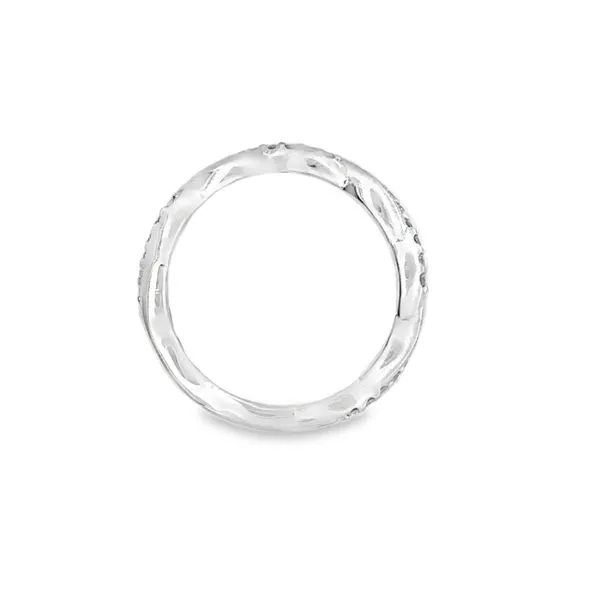 Platinum Twist Diamond Wedding Band Image 3 Monarch Jewelry Winter Park, FL