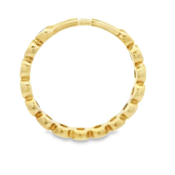 14K Yellow Gold Sapphire and Diamond Wedding Band Image 3 Monarch Jewelry Winter Park, FL