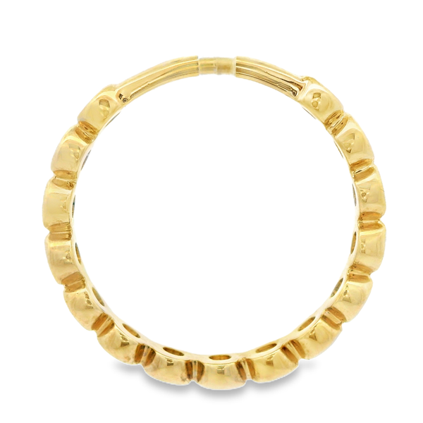 14K Yellow Gold Sapphire and Diamond Wedding Band Image 4 Monarch Jewelry Winter Park, FL