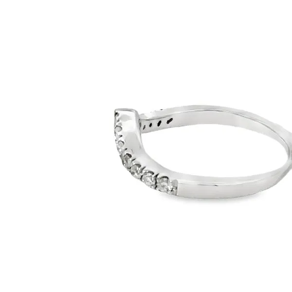 14K White Gold Diamond Wedding Band Image 2 Monarch Jewelry Winter Park, FL