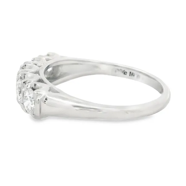 Platinum Estate Diamond Wedding Band Image 2 Monarch Jewelry Winter Park, FL