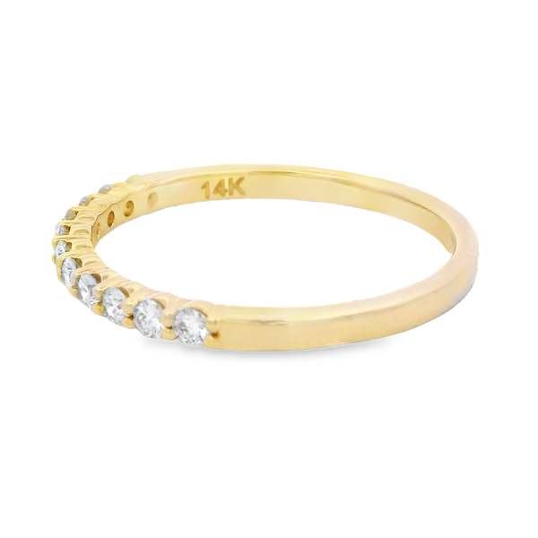 14K Yellow Gold Diamond Wedding Band Image 2 Monarch Jewelry Winter Park, FL