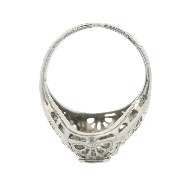 18K White Gold Milgrain Estate Art Deco Fashion Ring Image 3 Monarch Jewelry Winter Park, FL