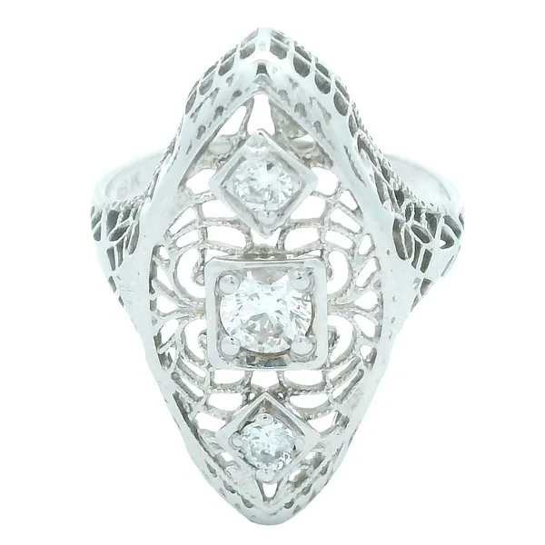 18KW Art Deco Fashion Ring 130-00299 Monarch Jewelry Winter Park, FL
