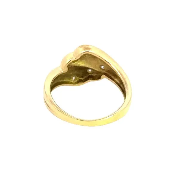 18KY Ring with 0.09ctw Flush Set Diamonds 130-00304 Image 3 Monarch Jewelry Winter Park, FL