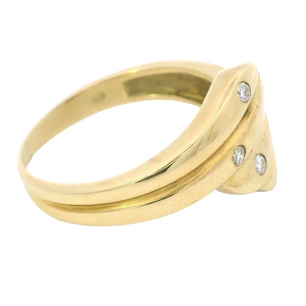 18KY Ring with 0.09ctw Flush Set Diamonds 130-00304 Image 3 Monarch Jewelry Winter Park, FL