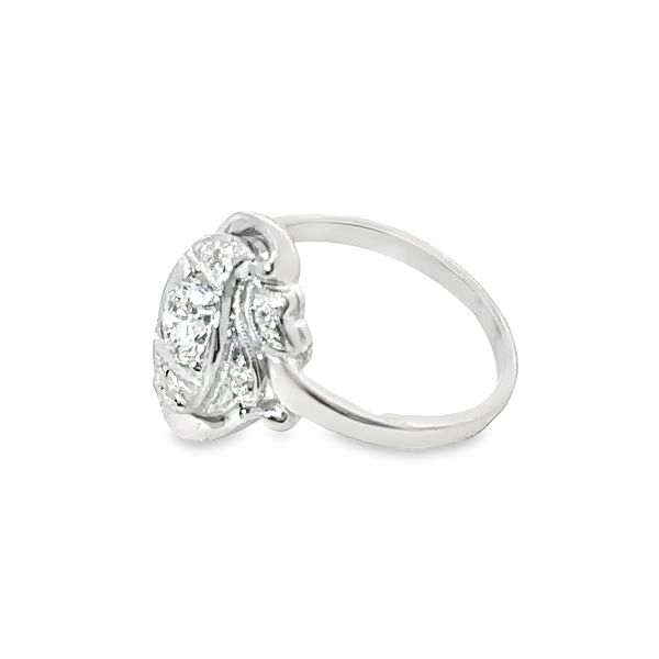 14KW 0.50ct Round Diamond Art Deco Ring 130-00308 Image 3 Monarch Jewelry Winter Park, FL